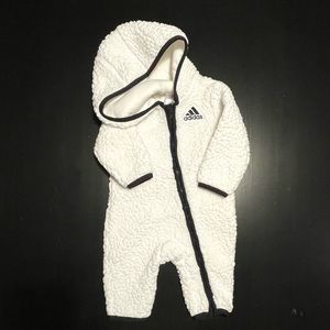 Adidas Long Sleeve Zip Front Sherpa Coverall